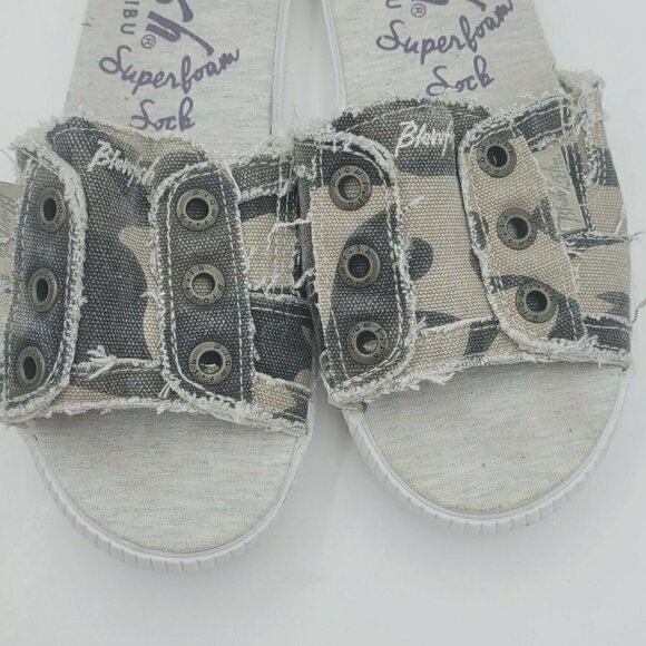Blowfish Fresco Olive Washed Camo Slides Size 6.5 - Picture 8 of 10